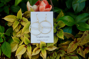 Quartz Hoops by Tangled Suede