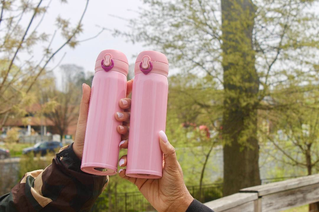 Pink Water Bottle BPA Free