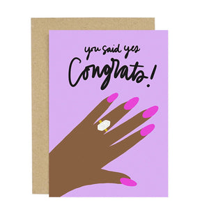 Lee Prints Co ©️ You Said Yes! Congrats! Card