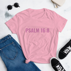 GO PINK PSALM 16:8 TEE