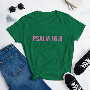 GO PINK PSALM 16:8 TEE