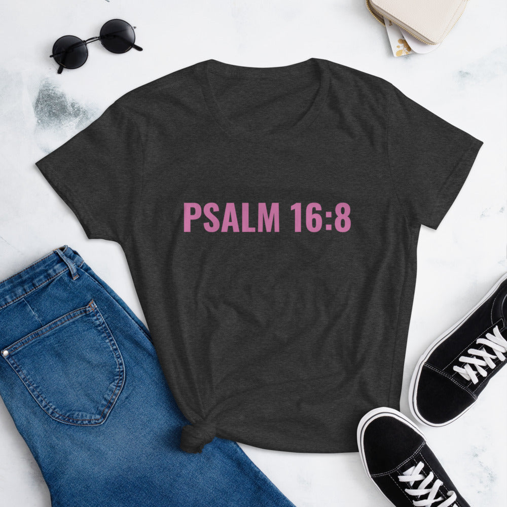 GO PINK PSALM 16:8 TEE